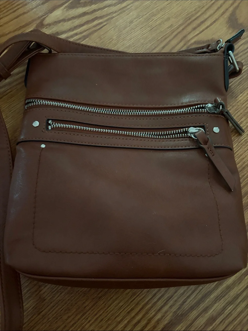 INC International Concepts Brown Leather Crossbody